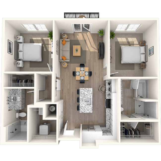 Traditional 2x2 1125-1322 SF-FP 3308 floor plan